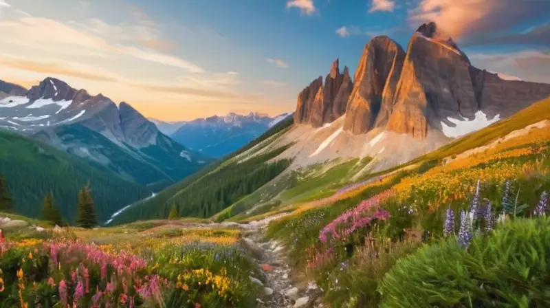 Un paisaje montañoso con picos imponentes