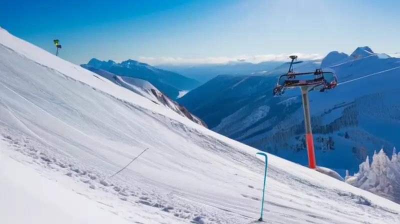 Un paisaje invernal vibrante con esquiadores en acción