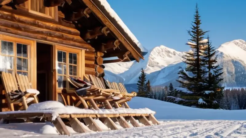 Un paisaje invernal con montañas nevadas