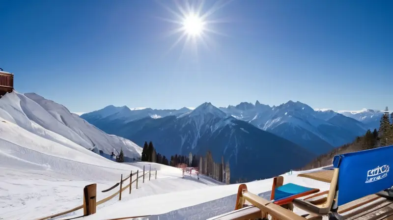 Un paisaje invernal con montañas nevadas