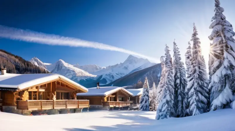 Un paisaje invernal de montañas nevadas