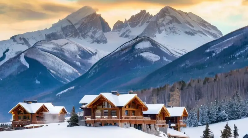 Un paisaje invernal de montañas nevadas