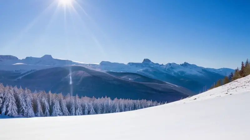 Un paisaje invernal idílico con nieve