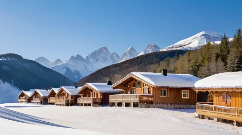 Un paisaje invernal idílico con colinas nevadas