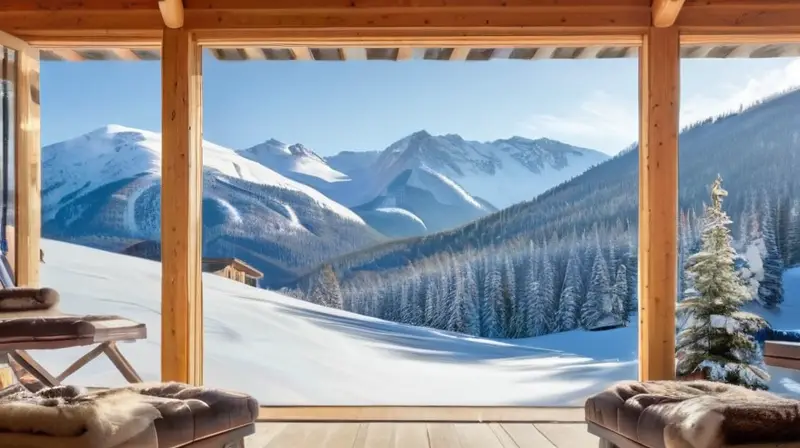 Un paisaje invernal idílico con montañas