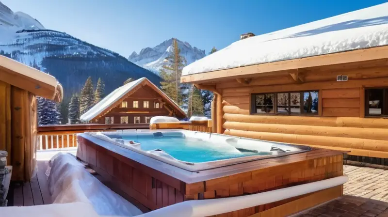 Un paisaje invernal idílico con montañas nevadas