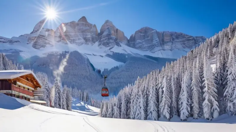 Un paisaje invernal de montañas nevadas