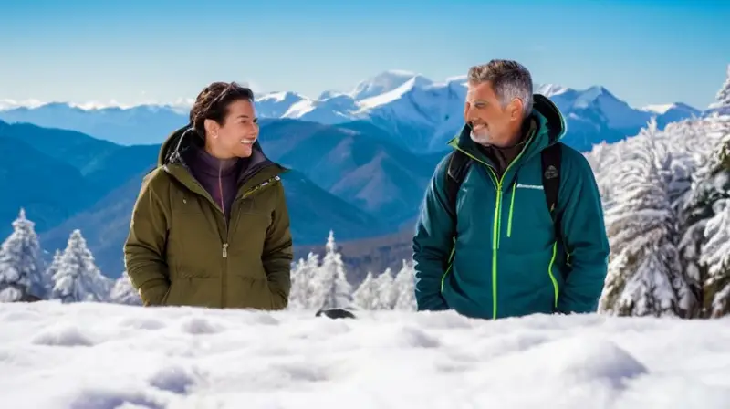 Luis Arias y Aquilino Ubeira posan con confianza en un paisaje montañoso iluminado por el sol