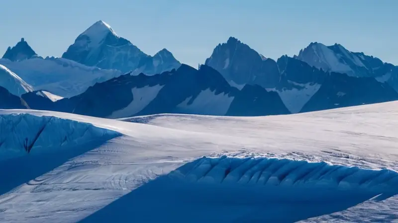 Un majestuoso glaciar con formaciones de hielo