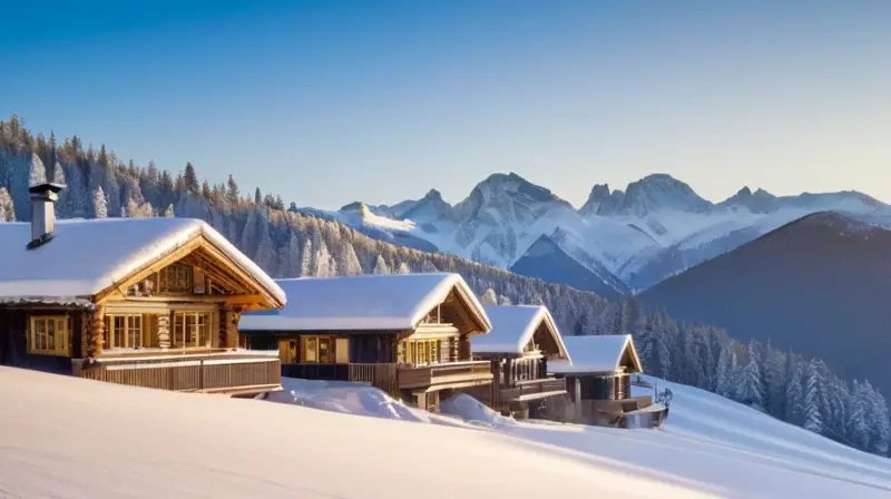 Un paisaje invernal sereno con montañas