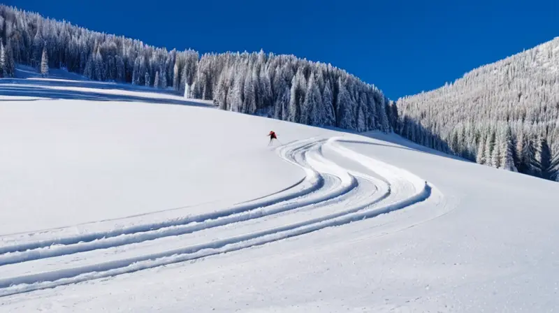 Un paisaje invernal de montañas cubiertas de nieve