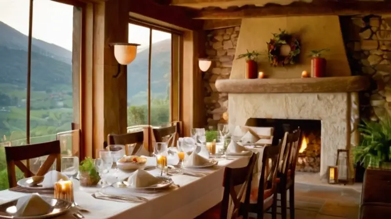 Un acogedor comedor rústico con madera envejecida