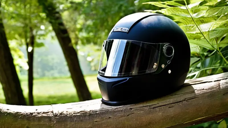 Un casco moderno y elegante con gafas integradas