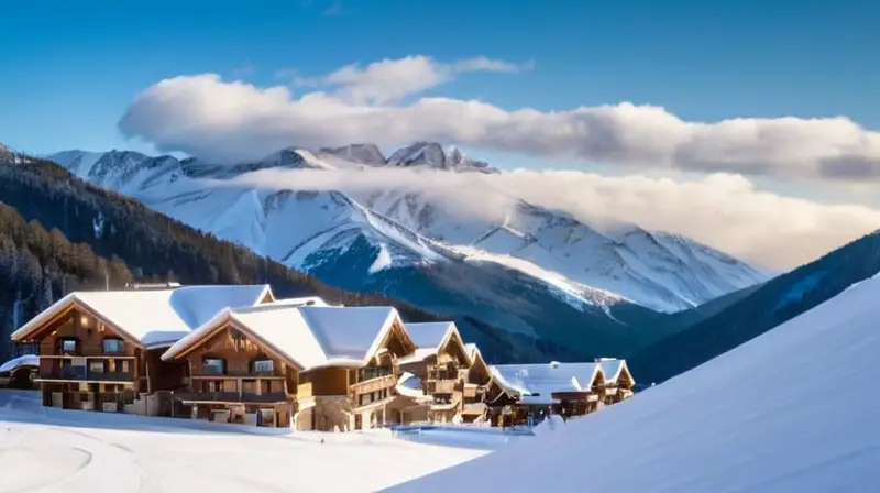 Un paisaje invernal de montañas nevadas