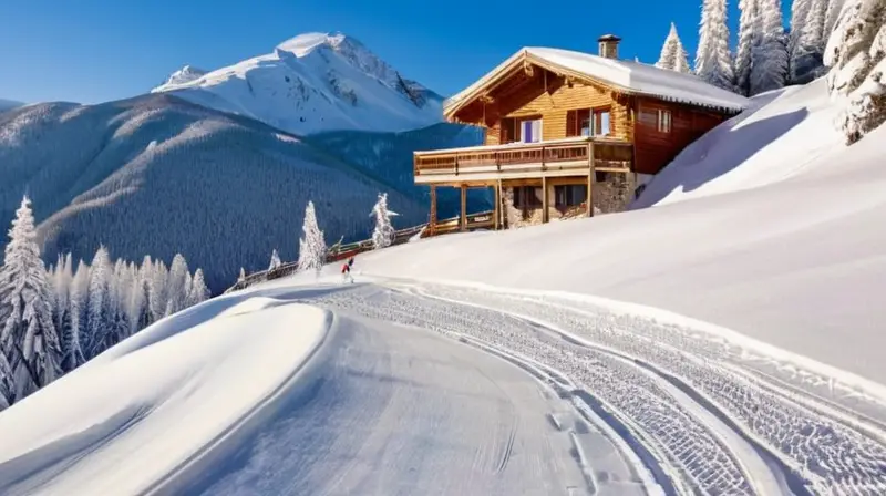 Un paisaje invernal vibrante con esquiadores