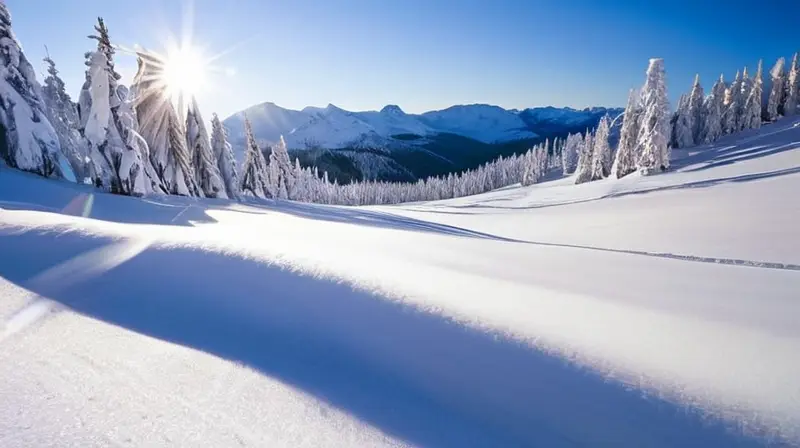 Un paisaje invernal sereno con montañas nevadas