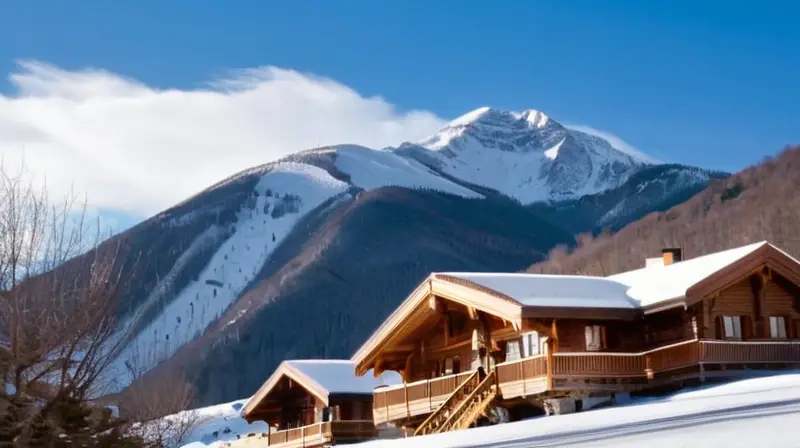 Un paisaje invernal de montañas nevadas