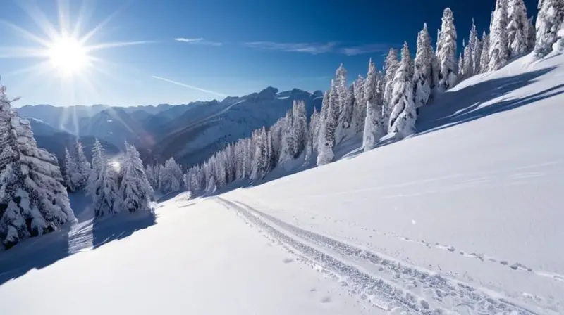 Un paisaje invernal vibrante con esquiadores en acción