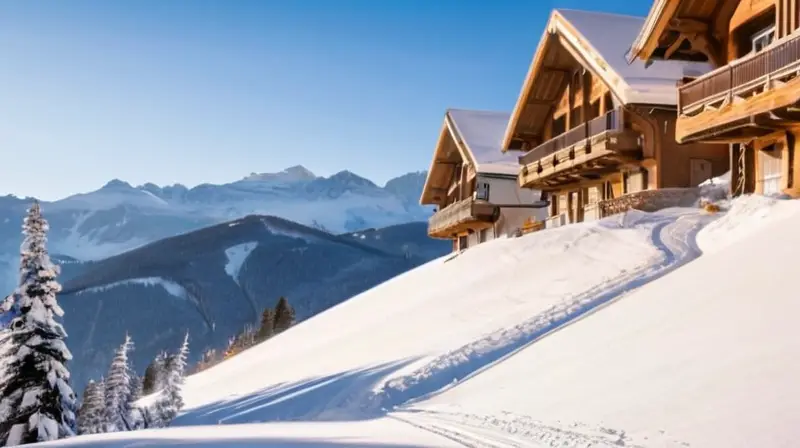 Un vibrante paisaje alpino con montañas nevadas