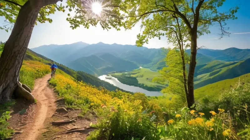 Un paisaje montañoso vibrante y lleno de vida