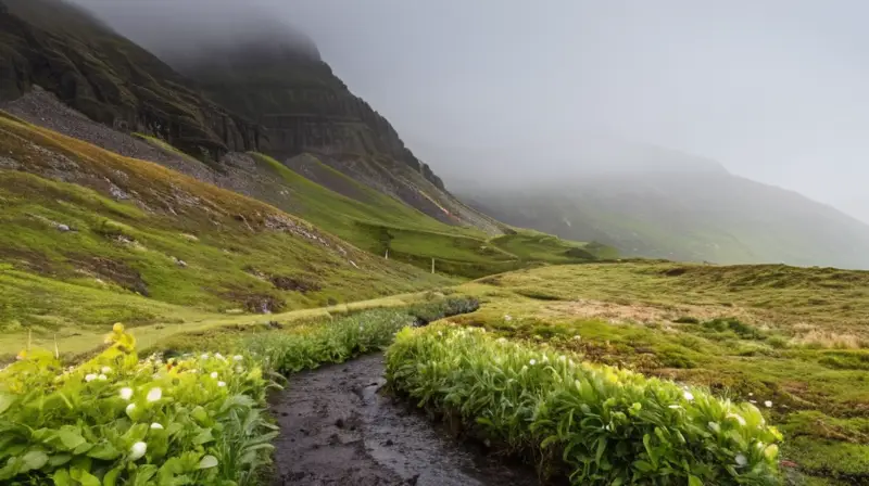 Un paisaje vibrante y dramático de lluvia