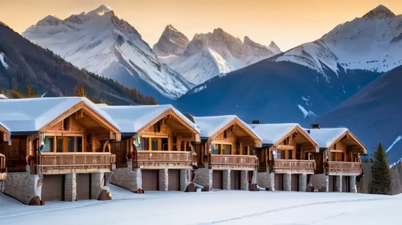 Un paisaje invernal de montañas cubiertas de nieve