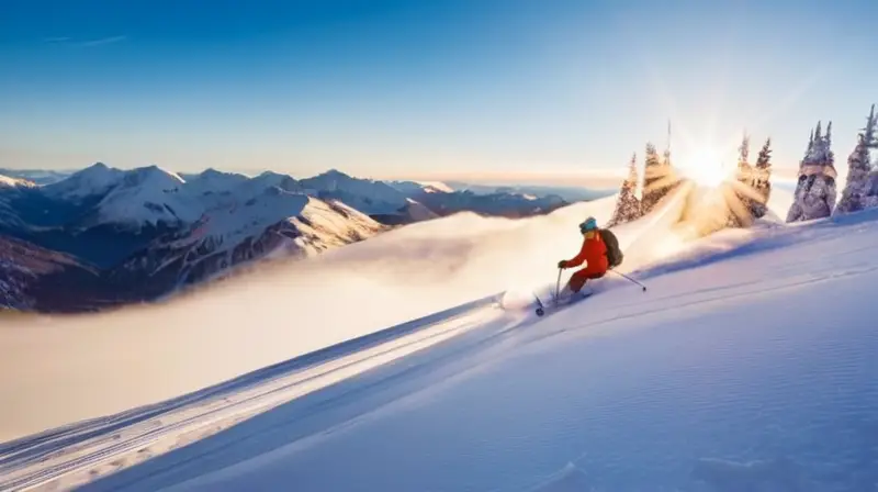 Un paisaje invernal con montañas nevadas