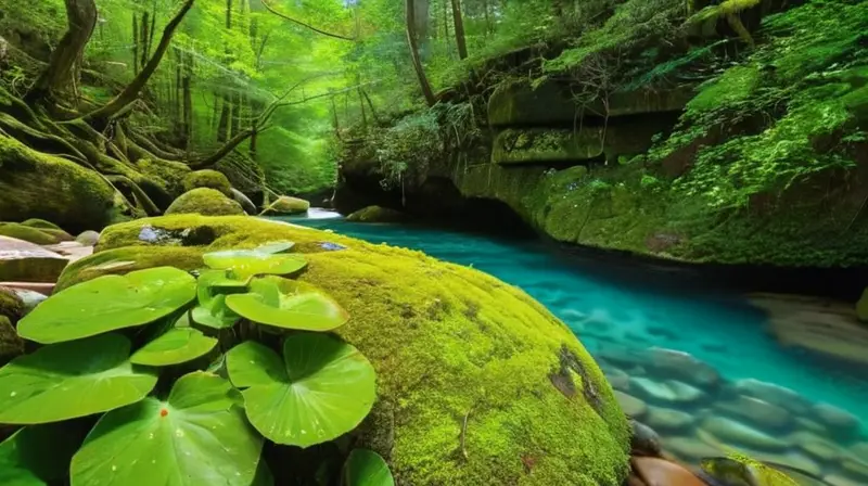 Un paisaje sereno con agua turquesa