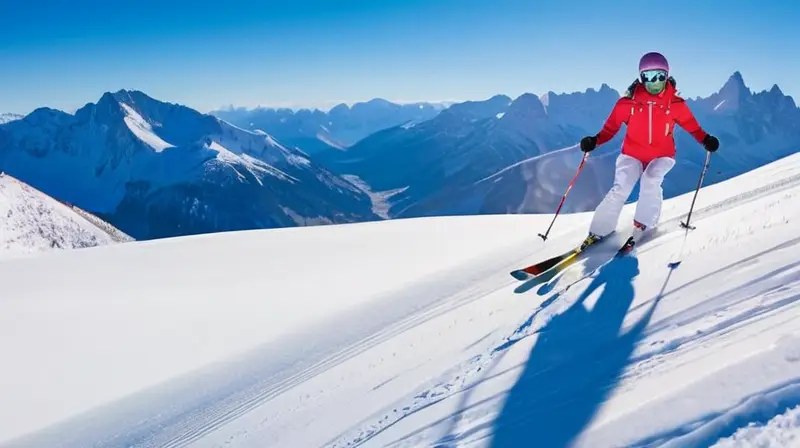 Un esquiador solitario en una montaña nevada disfruta de la belleza serena y emocionante del freeride