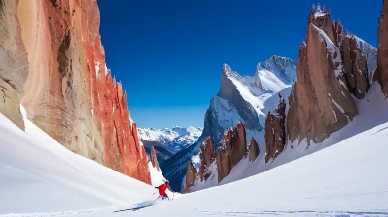 Montañas nevadas con picos afilados