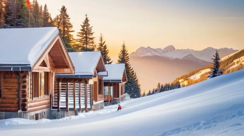 Un paisaje invernal con montañas nevadas