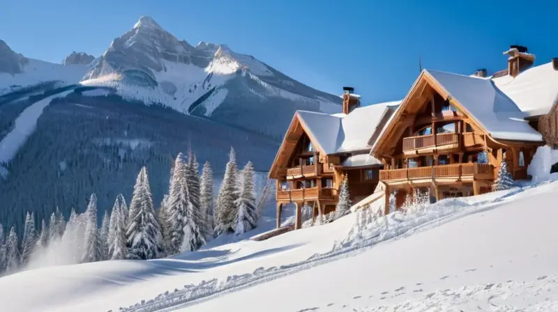 Un paisaje invernal sereno con pendientes nevadas