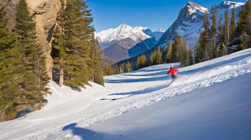 Un paisaje invernal de montañas cubiertas de nieve