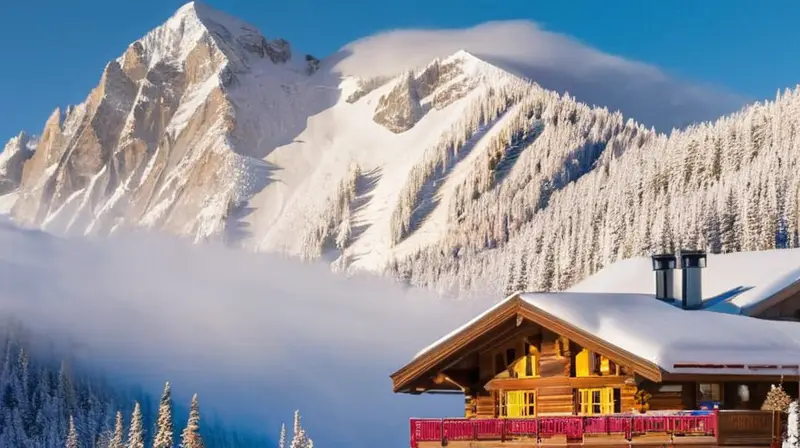 Un paisaje invernal de montañas nevadas