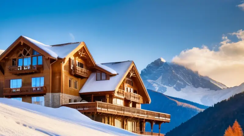 Un paisaje invernal con montañas nevadas