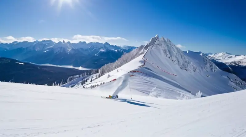 Un paisaje invernal de montañas nevadas