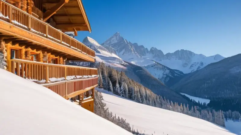 Un paisaje invernal idílico con montañas nevadas