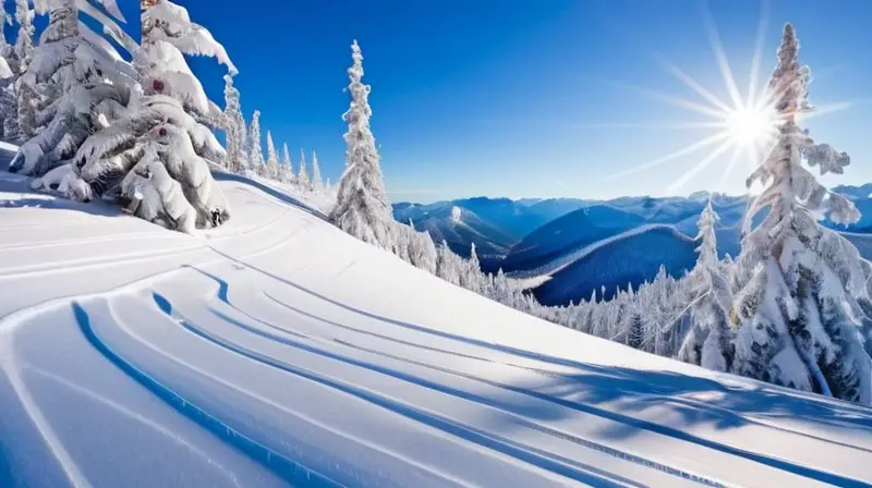 Un paisaje invernal con pistas de esquí