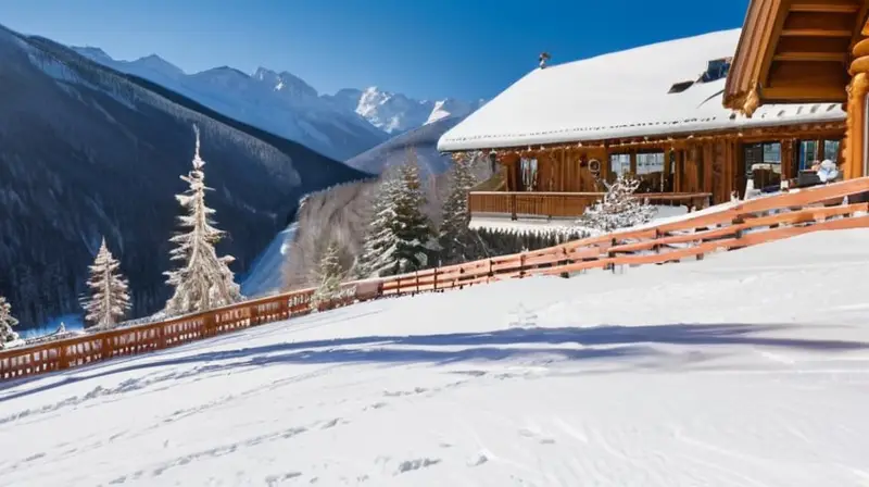 Un paisaje invernal de montañas cubiertas de nieve