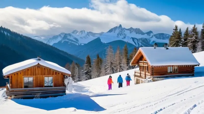 Un paisaje invernal sereno con colinas nevadas