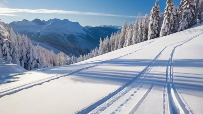 Un paisaje invernal con esquiadores enérgicos