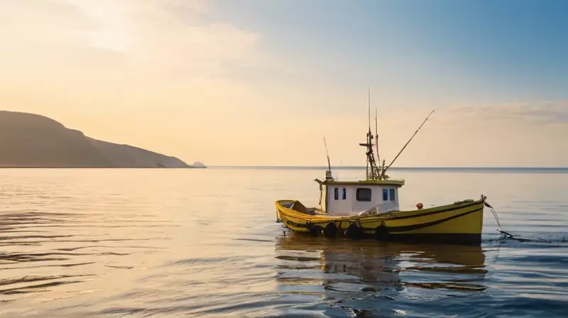 Una escena oceánica serena con aguas azules