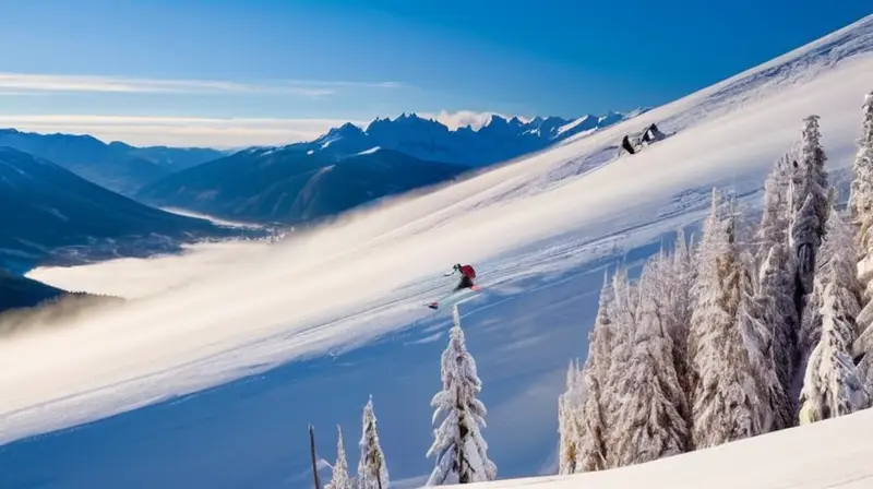 Un paisaje invernal de montañas nevadas