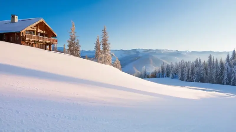 Un paisaje invernal idílico con montañas