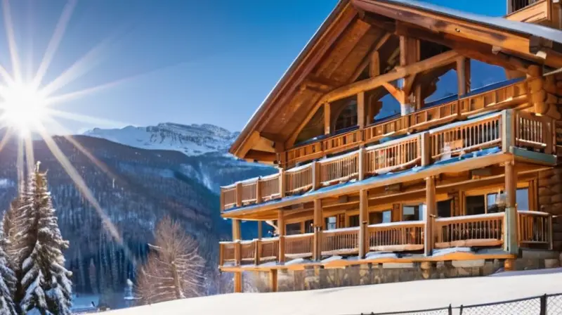 Un paisaje invernal con montañas nevadas