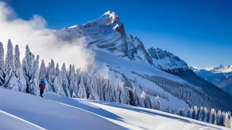 Un paisaje invernal de montañas nevadas