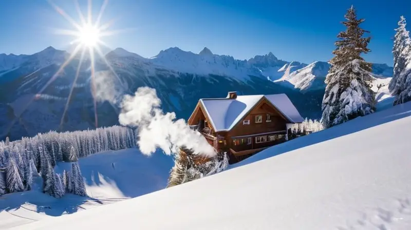 Un paisaje invernal de montañas nevadas