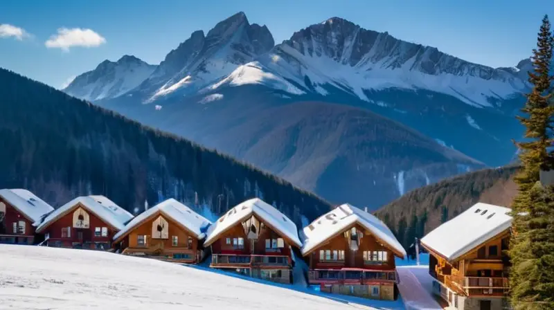 Un paisaje invernal vibrante con esquiadores en nieve fresca