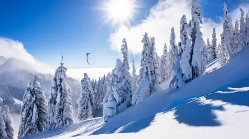 Un majestuoso paisaje invernal con montañas nevadas