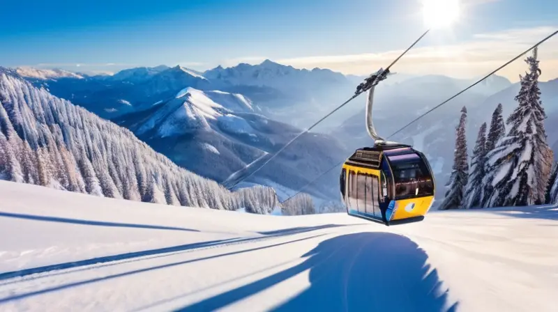 Un vibrante paisaje invernal de montañas nevadas